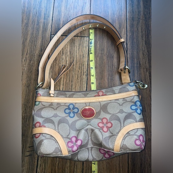 COACH FLORAL SIGNATURE bag shoulder crossbody buckle strap vintage y2k limited - Picture 6 of 16